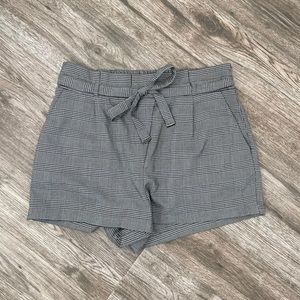 Casual High Rise Printed Houndstooth Shorts